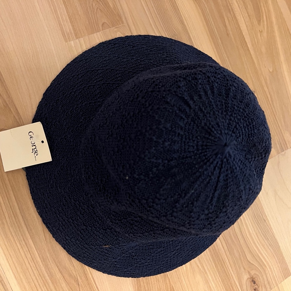 George navy straw hat